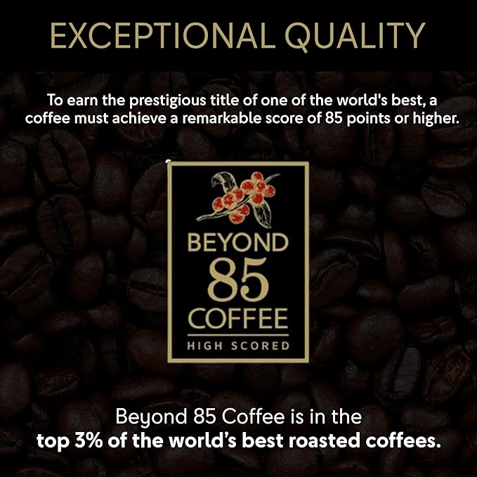 Beyond 85 Home Colombian Coffee ??Espresso - 340g Whole Beans ??Smooth & Rich Roast for Fresh