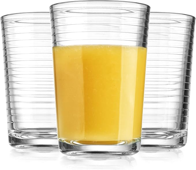 Glaver's Juice Glasses 7 oz. Set of 10 Glass Cups ??Beverage Water Tumblers For Home and Bar