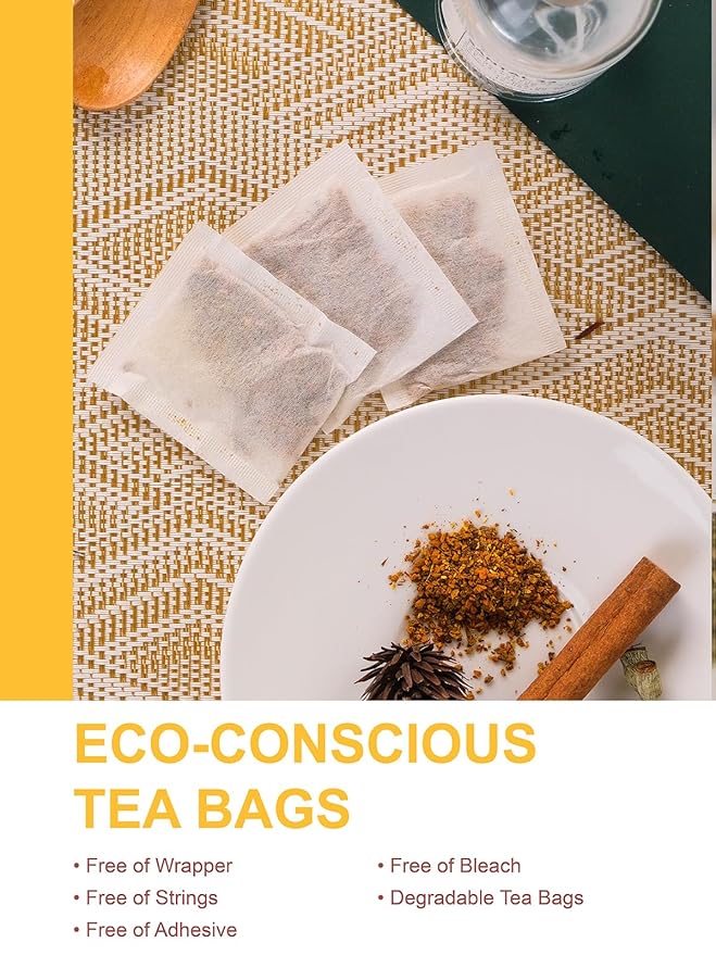 TeeLux Turmeric Ginger Cinnamon Tea, Natural Turmeric Herbal Tea with Ginger and Cinnamon, Spicy &
