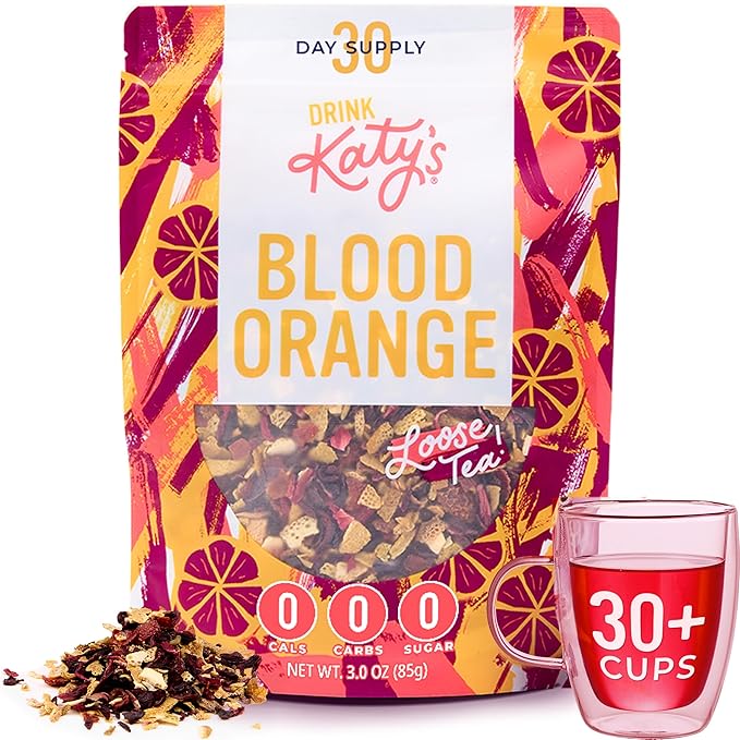 Katy's Blood Orange Loose Leaf Tea | Fruity & Citrusy Herbal Tea | Orange Peel & Hibiscus |