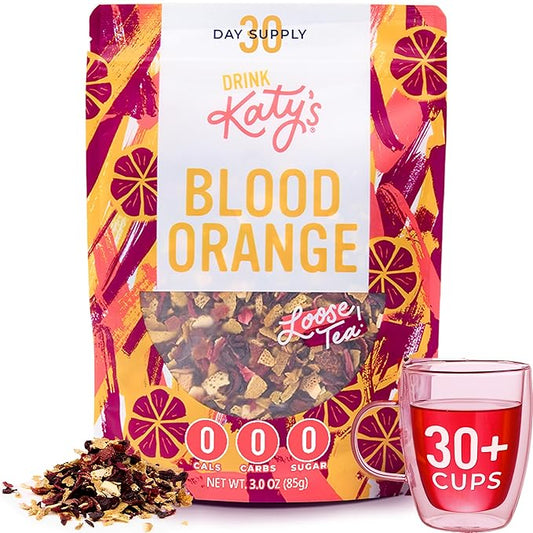 Katy's Blood Orange Loose Leaf Tea | Fruity & Citrusy Herbal Tea | Orange Peel & Hibiscus |
