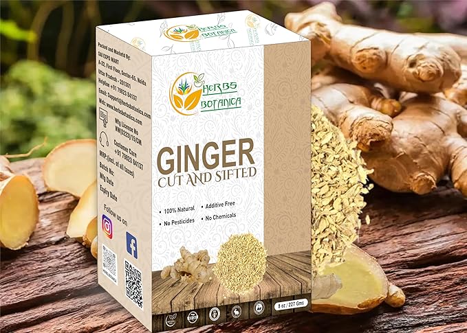 Herbs Botanica Dried Ginger Root Cut And Sifted for Teas, Tinctures and Infused oils. | Flavour