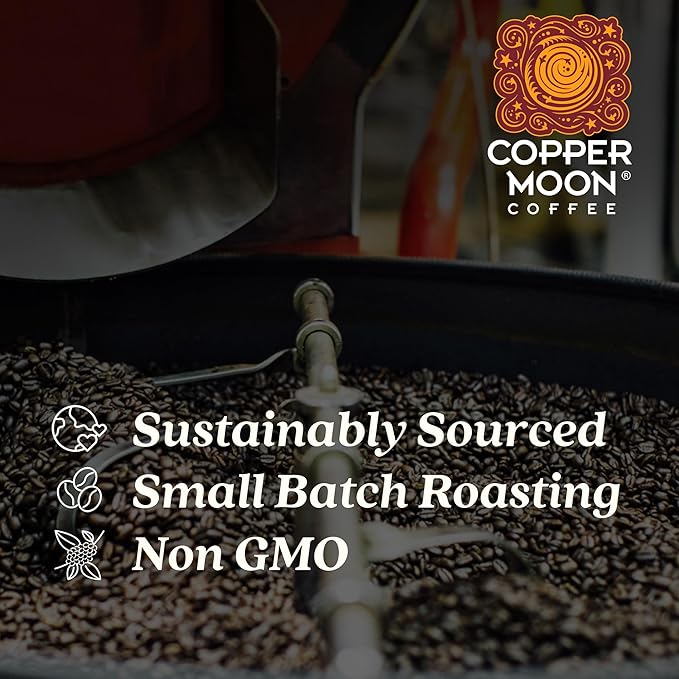 Copper Moon Dark Roast Whole Bean Coffee, Rainforest Reserve Organic Blend, 2 Lb