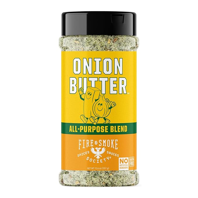 Fire & Smoke Society Onion Butter All Purpose Seasoning | BBQ Rubs for Smoking and Grilling |