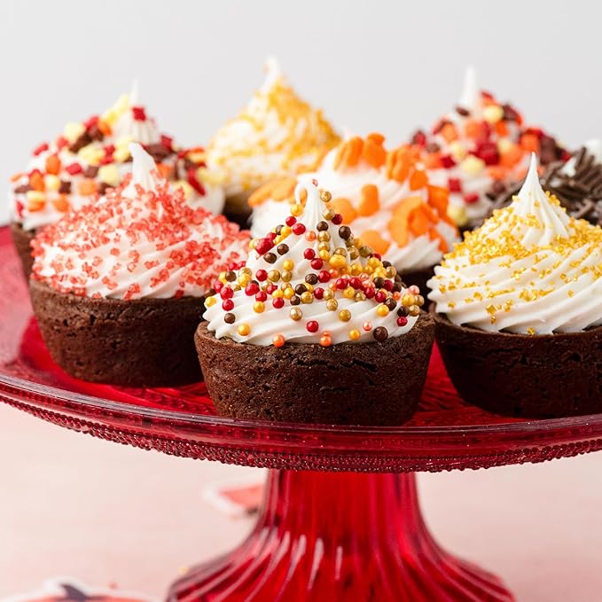 Sweets Indeed Sprinklefetti Fall 6-Cell Sprinkle Jar ??6 Assorted Fall Sprinkles (Pumpkins, Leaves