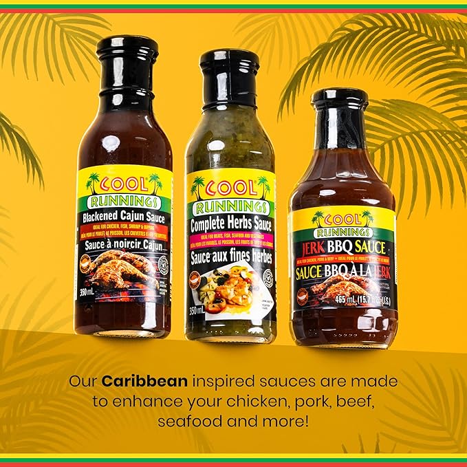 Cool Runnings Jerk BBQ Sauce 465ml - Bold and Smoky Jamaican-Style Barbecue Sauce for Grilling