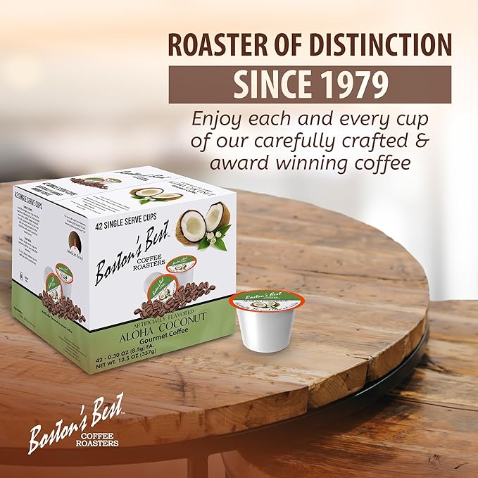 Boston’s Best - Aloha Coconut Flavored Delicious Gourmet Coffee Compatible with Keurig Coffee