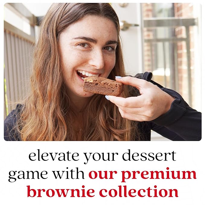 David's Cookies Assorted Brownies Gift Tin - 20 Slices of Individually Wrapped Gourmet Brownies
