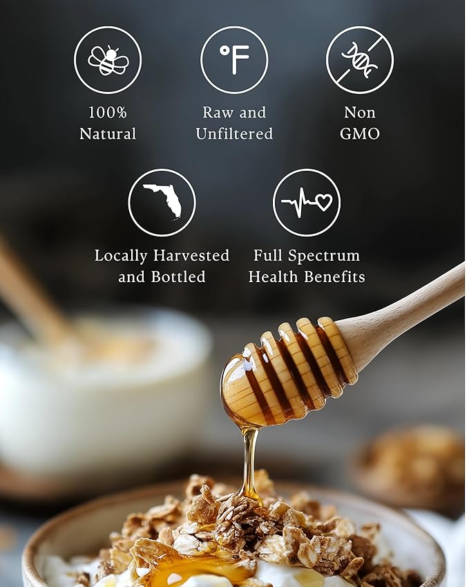 Orchard Pond Tupelo Honey - Rare Harvest from White Ogeechee Tupelo Trees, Handcrafted in North