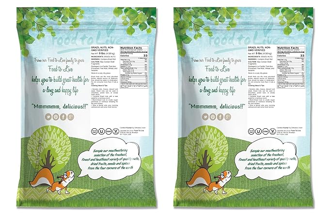 Food to Live - Brazil Nuts, 18 Pounds Non-GMO Verified, Raw, Whole, No