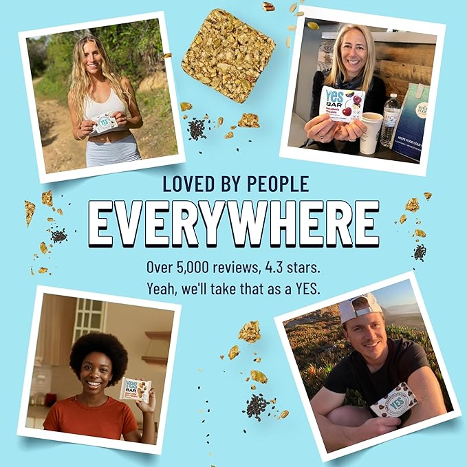 YES Bar ??Black Sesame Sea Salt ??Plant Based Protein, Decadent Snack Bar ??Vegan, Paleo, Gluten