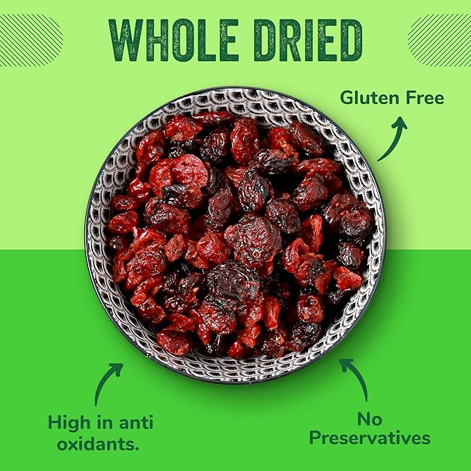 Dried Cranberries Original 4 lbs,(64oz) Batch Tested Gluten & Peanut Free | Resealable Bag | High