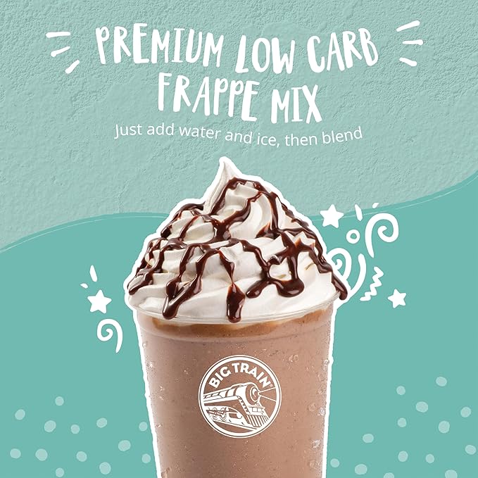 Big Train Low Carb Mocha Blended Ice Coffee Beverage Mix, 1.85 Pound (Pack of 1)