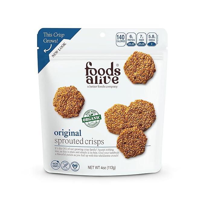 Foods Alive | Organic Original Sprouted Crisps | 4 oz (6-Pack)