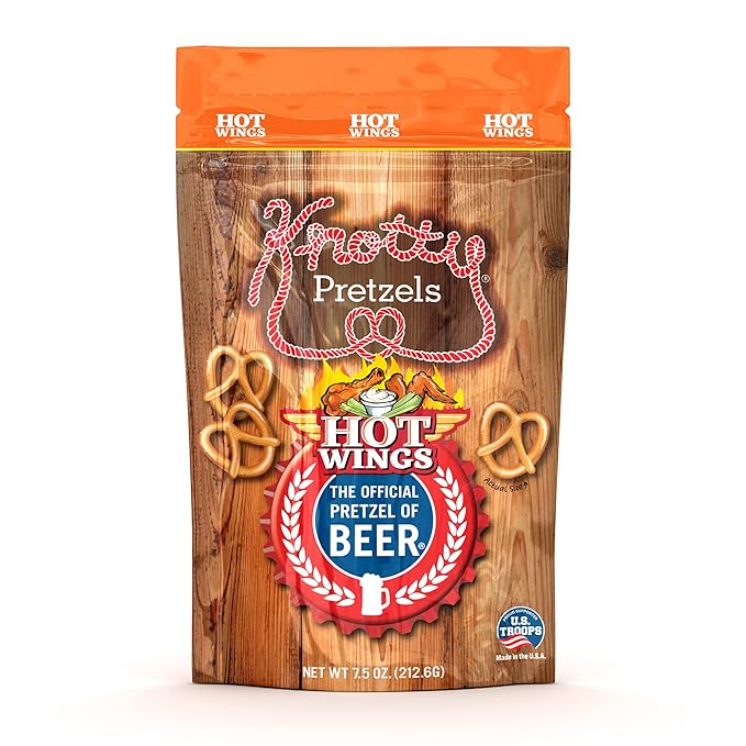 Knotty Pretzels ?쏷he Official Pretzel of Beer??7.5 oz Individual Seasoned Pretzels in Resealable