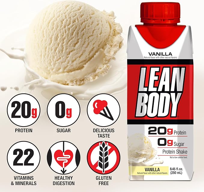 LABRADA Nutrition - Lean Body RTD Whey Protein Shake, Convenient On-The-Go Meal Replacement Shake