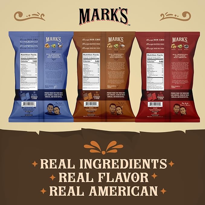 MARK???Kettle Cooked Avocado Oil Potato Chips, Variety Pack ??Seed Oil & GMO Free | 3-Flavor