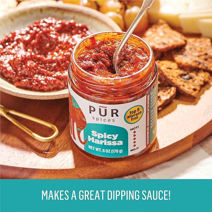 PUR Spices Tasty Gift Box I Set of Three Hot Sauces and Cooking Pastes I Recipe Card and Jar Opener