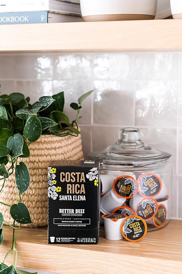 Better Buzz Costa Rica Medium Roast Coffee Pods 12ct., California Solar Energy Produced Recyclable