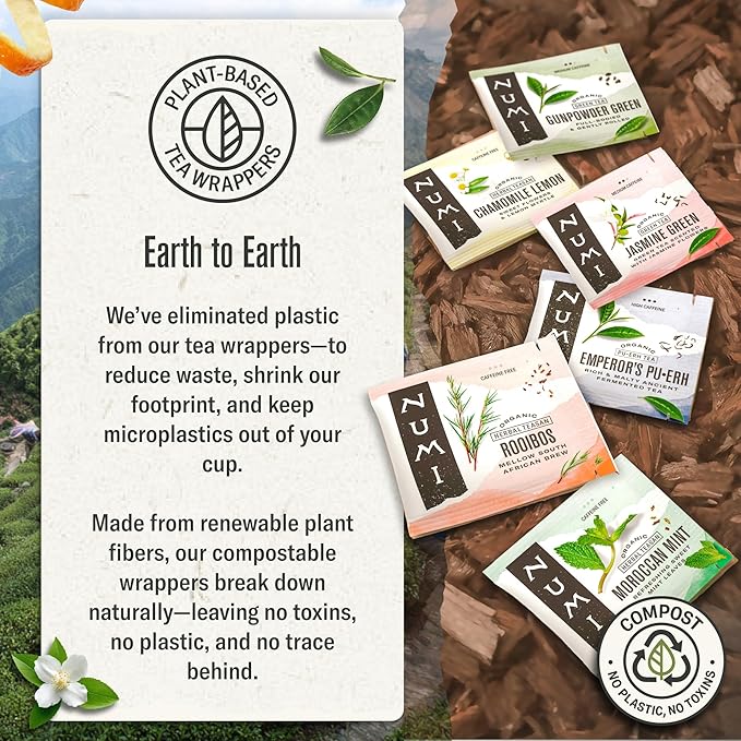 Numi Organic White Rose Tea, 16 Tea Bags, White Tea & Fragrant Rosebuds, Low Caffeine (Packaging