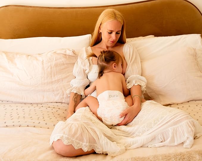 Pura Size 7 Eco-Friendly Diapers (33+lbs) Totally Chlorine Free (TCF) Hypoallergenic, Soft Organic