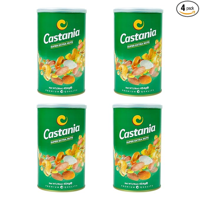 Castania BBQ Lebanese Mixed Nuts, Super Extra Mix with Pistachios, Almonds, Cashews, Hazelnuts