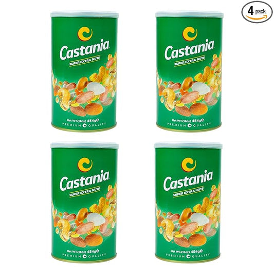 Castania BBQ Lebanese Mixed Nuts, Super Extra Mix with Pistachios, Almonds, Cashews, Hazelnuts