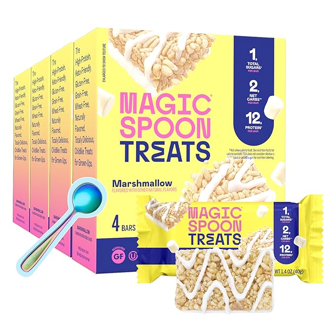 MAGIC SPOON Treats - High Protein, Low Carb, Keto Friendly, 1g of Sugar, Gluten Free, Crispy Treat