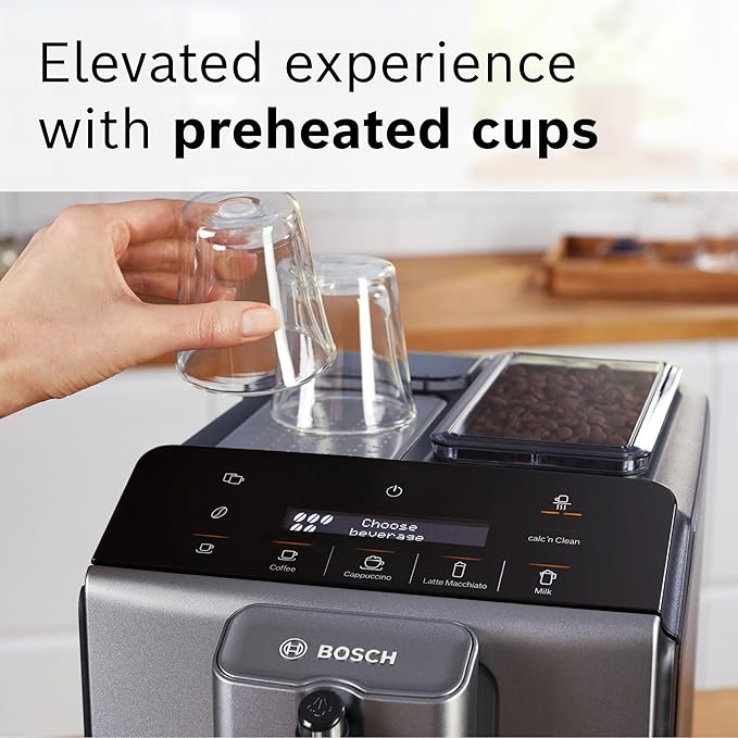 Bosch TIU20508 300 Series Fully Automatic Espresso Machine with Milk Express (in-cup frother), LCD