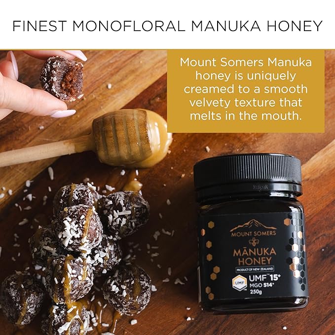 Mount Somers Premium Manuka Honey MGO 514+ / UMF 15+ 100% Pure New Zealand Manuka Honey - Genuine