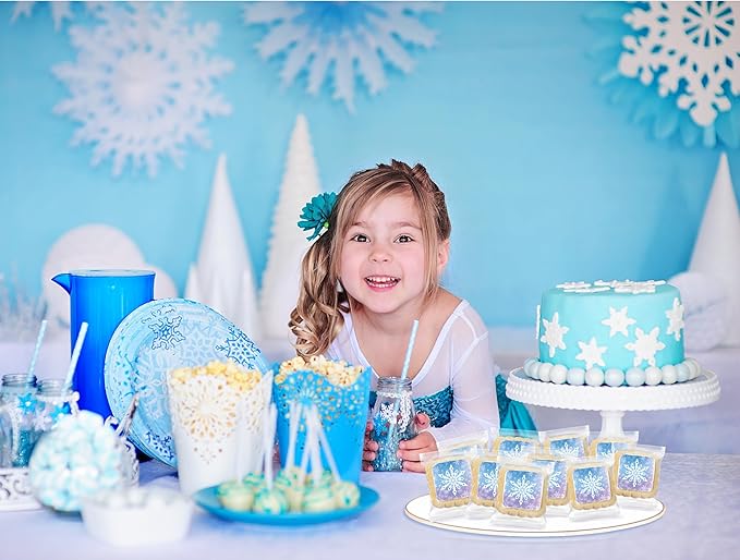 Snowflake Cookies Frozen in Individually Wrapped Snowfake Winter themed Theme Party Favors 24 Pack