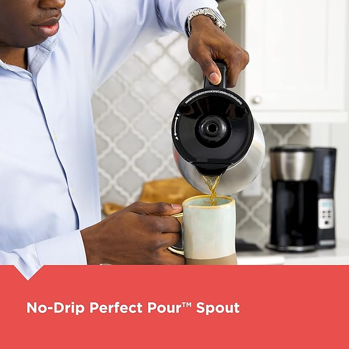 BLACK+DECKER 12 Cup Thermal Programmable Coffee Maker with Brew Strength and VORTEX Technology