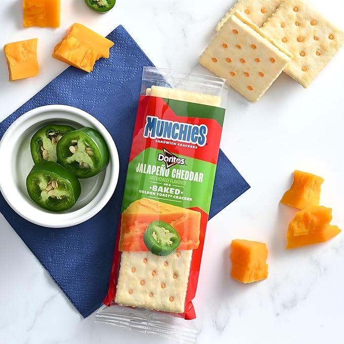 Munchies Baked Sandwich Crackers Variety Pack, Doritos Nacho Cheese and Doritos Jalapeno Cheddar