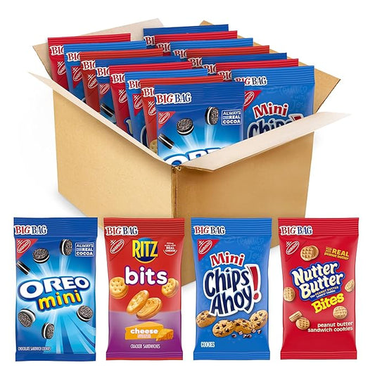 OREO Mini Cookies, CHIPS AHOY! Mini Cookies, Nutter Butter Bites & RITZ Bits Cheese Crackers