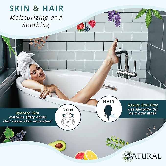 Zatural 100% Avocado Oil Pure Natural without Additives, Clean, Cold Pressed, Non-GMO, Vegan: For