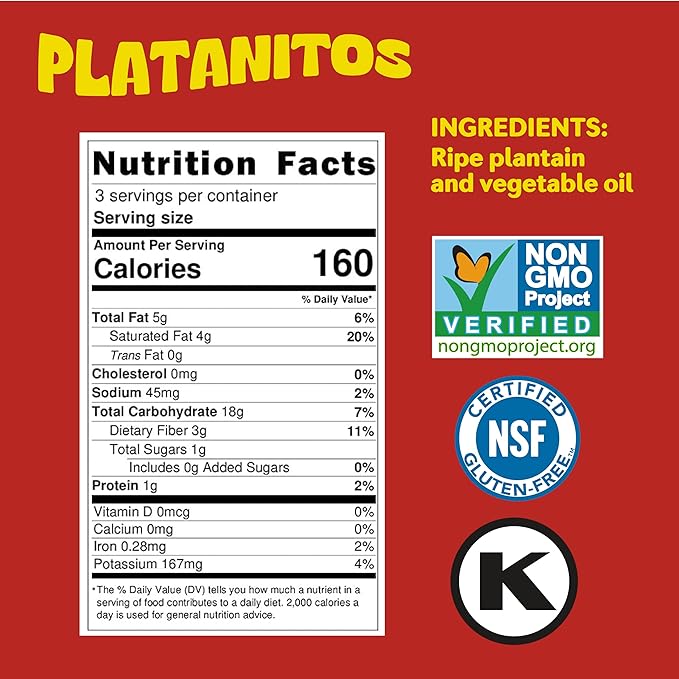 Mayté Lightly Salted Plantain Chips – 30 Individual Packs (3oz Each) – Crunchy, Savory, Healthy