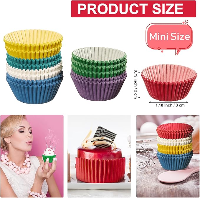 Zonon 1000 Counts Cupcake Liners for Baking Liners Paper Cupcake Wrappers Bulk Cup Cake Cases