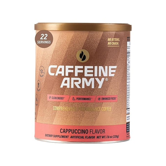 CAFFEINE ARMY Cappuccino| Comprehensive Functional Coffee with MCTs, CoQ10, Collagen and