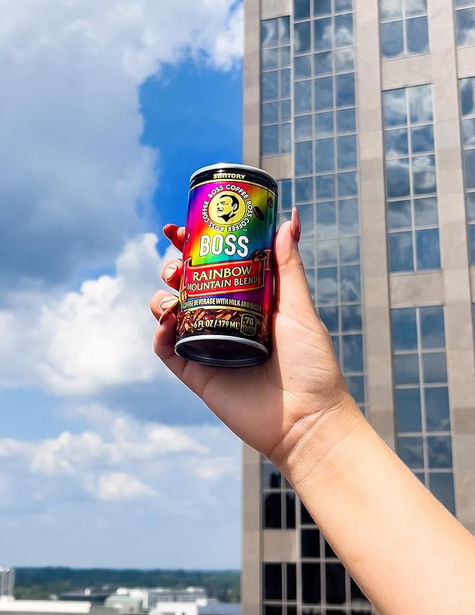 BOSS Coffee by Suntory ??Rainbow Mountain Blend Japanese Flash Brew Coffee, 6oz 12 Pack, Imported