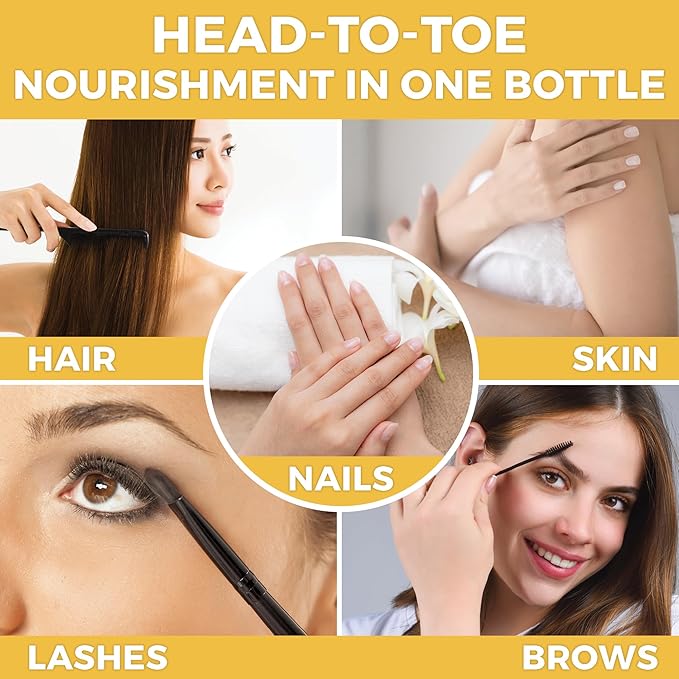 Viva Naturals Cold pressed Organic Castor Oil 16 fl oz - Castor Oil for Face, Eyelashes