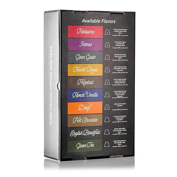 Legato Espresso Capsules - 10/100 count - Single-Serve Coffee Pods - Compatible with Nespresso