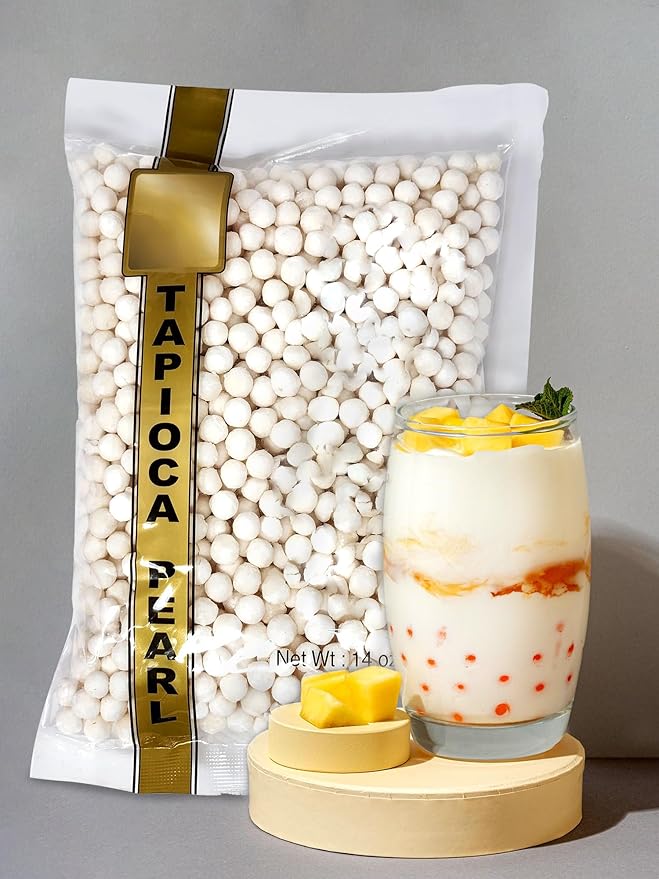 Tapioca Pearls, Tapioca Balls, White Tapioca Pearls For Boba Tea, 14 oz (Large)