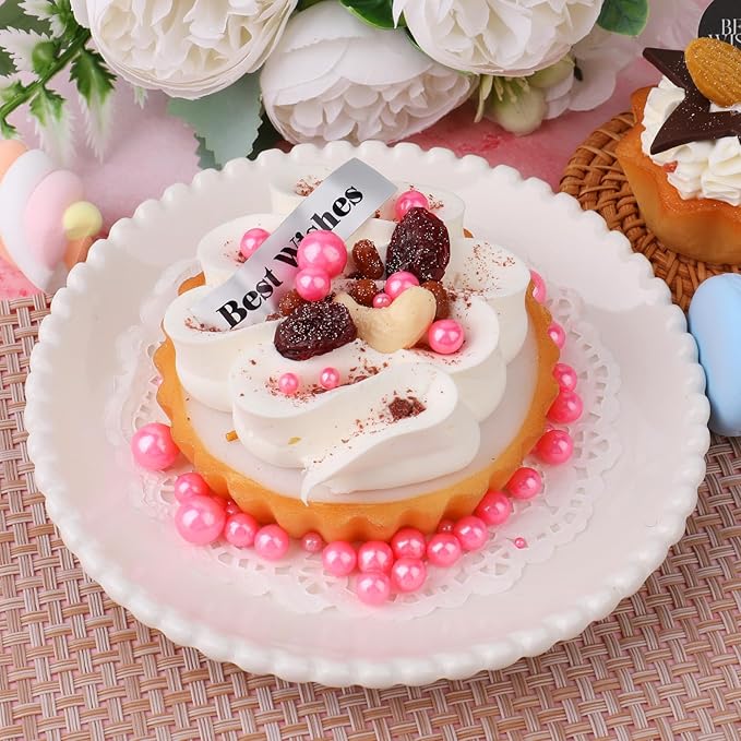 Pink Sprinkles for Cake Decorating, 6 Sizes Mix Edible Pearl Sugar Sprinkles for Baking Cupcake