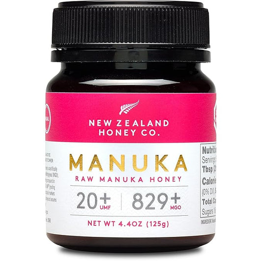New Zealand Honey Co. Raw Manuka Honey UMF 20+ / MGO 829+ | UMF Certified | 4.4oz | Medical Grade