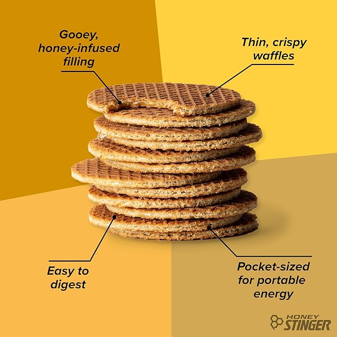 Honey Stinger Organic Honey Waffle, Energy Stroopwafel for Exercise, Endurance and Performance