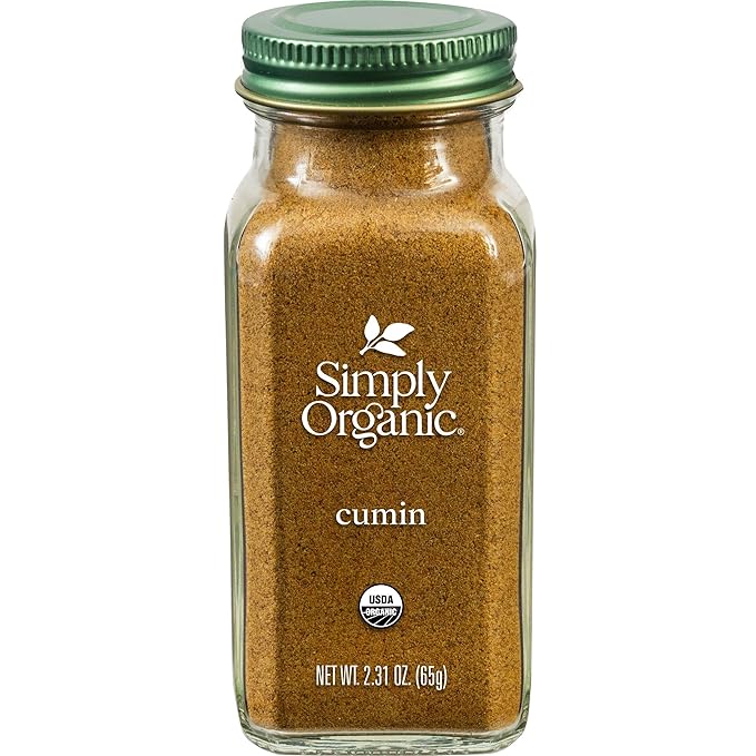 Simply Organic Ground Cumin Seed, 2.31 Ounce Glass Jar, Rich, Warm, Complex Earthy Spice Flavor