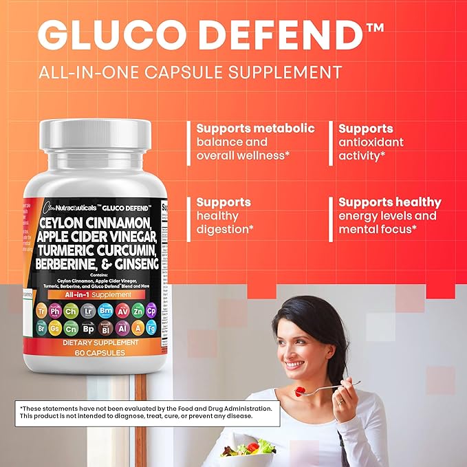 Clean Nutraceuticals Ceylon Cinnamon Turmeric Apple Cider Vinegar Ginseng Berberine Plus Bitter