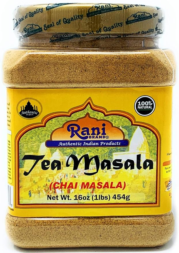 Rani Tea (Chai) Masala Indian Spice Blend 16oz (1lb) 454g Bulk PET Jar, Pack of 6 ~ All Natural |