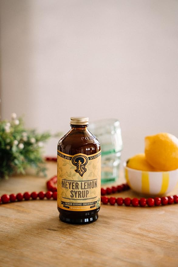 Portland Syrups Meyer Lemon Syrup - Premium Beverage Concentrate for Delicious Cocktails, Tea