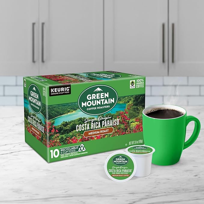 Green Mountain Coffee Roasters Costa Rica Paraiso, Keurig Single Serve K-Cup Pods, Medium Roast